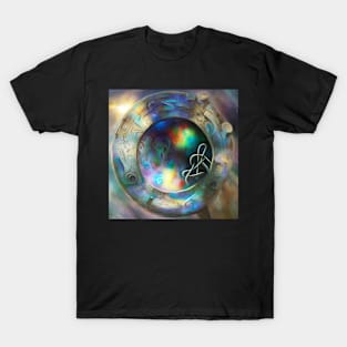 Alien Arcane Aesthic AiArt Rainbow Runes 2 T-Shirt